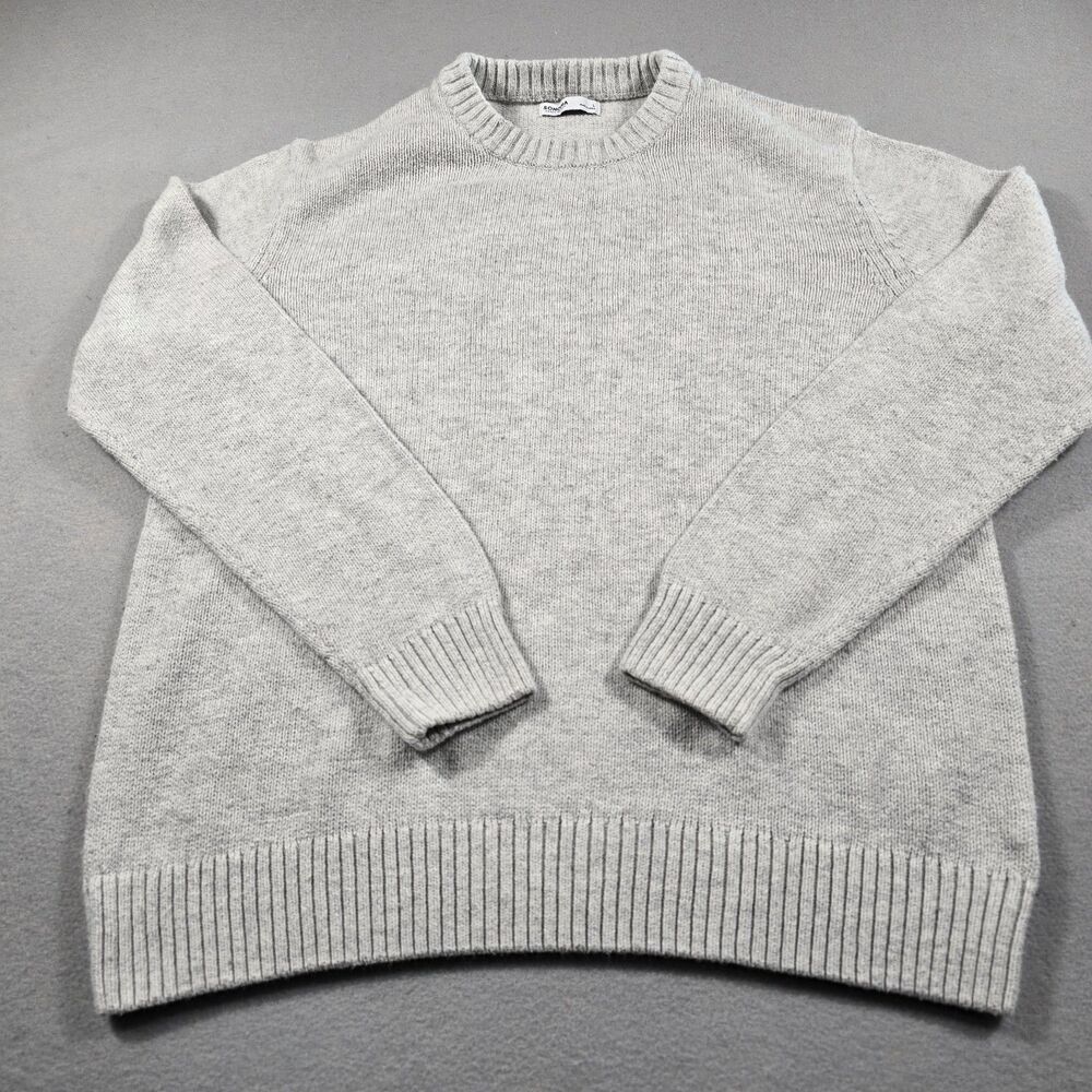 Sonoma Men’s Crew Neck Knit Sweater Heather Gray Long Sleeve Size Large